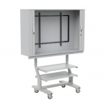 Flat-Screen-Schrank fahrbar, bis 52 Zoll Diagonale, Höhe 190 cm, 154x65 cm (B/T) 